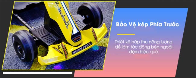 Thiết kế phần đầu xe giúp bảo vệ phần phía trước, an toàn cho trẻ nhỏ