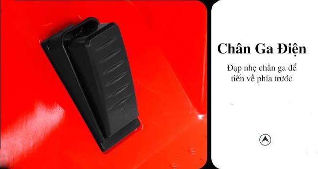 Thiết kế chân ga điện giúp bé tự lái xe dễ dàng